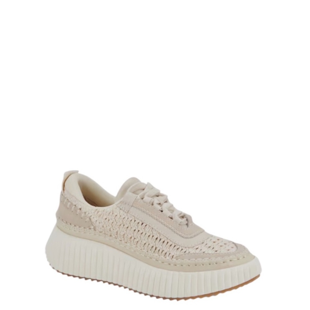 Dolce Vita Dolen Platform Sandstone Knit Sneakers Size 6.5, New, No Box